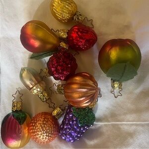 Vintage inge glas germany nature glass ornaments Christmas